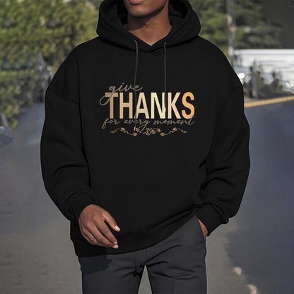 Sudadera con capucha y forro polar Mythstone Give THANKS For Every Moment 