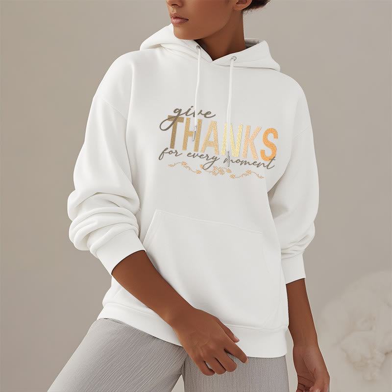 Sudadera con capucha y forro polar Mythstone Give THANKS For Every Moment 