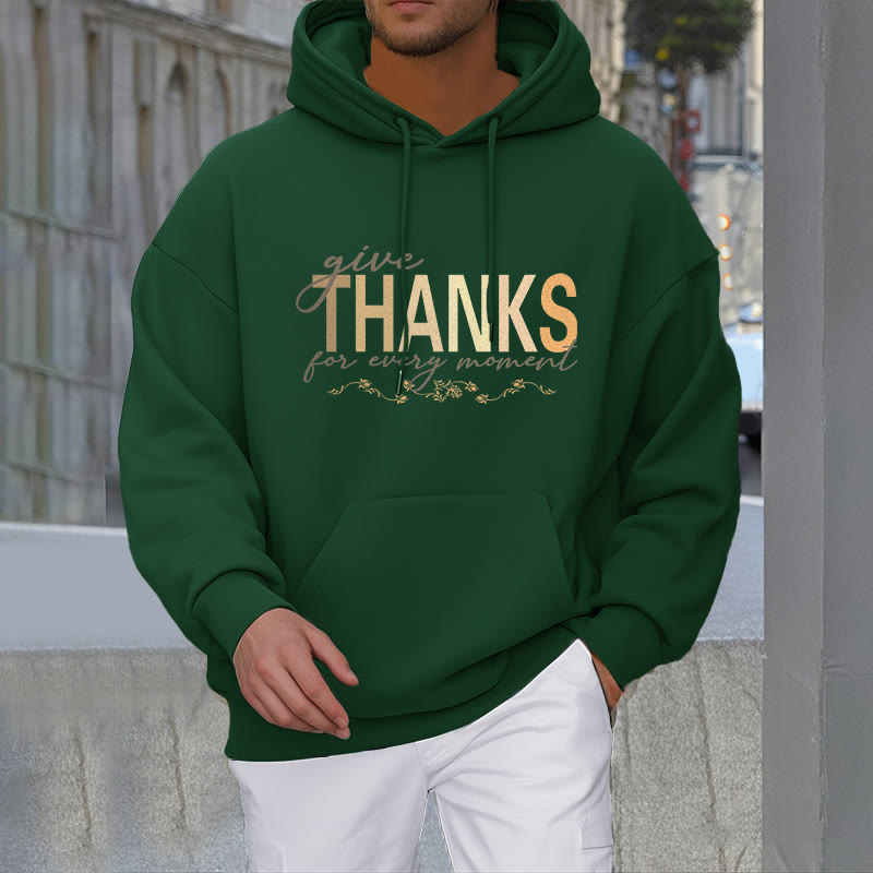 Sudadera con capucha y forro polar Mythstone Give THANKS For Every Moment 