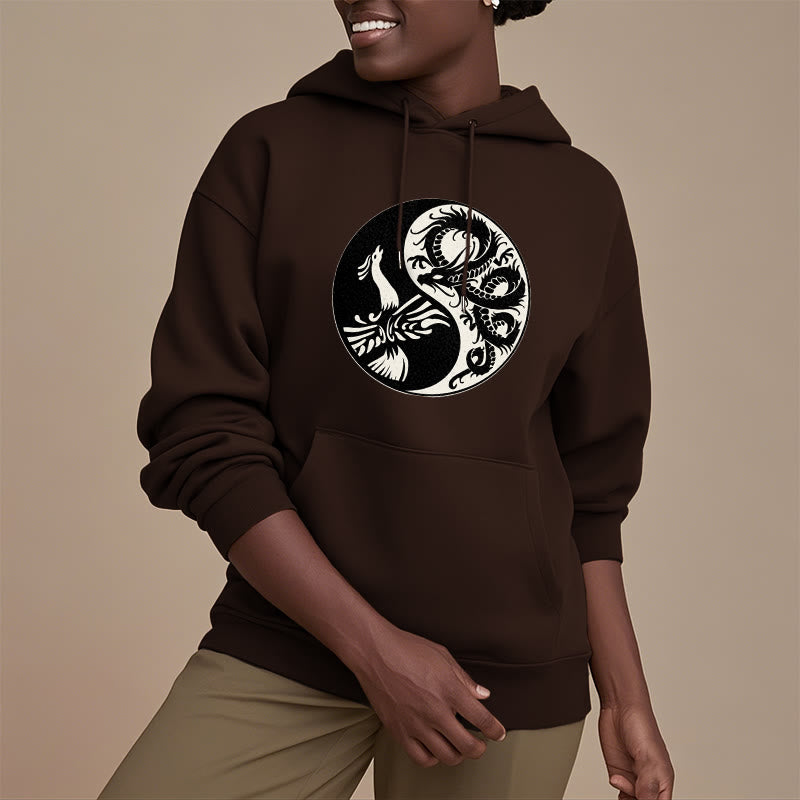 Mythstone Phoenix Yin Yang Fleece Lined Hoodie