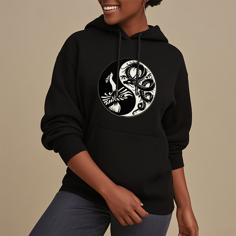 Mythstone Phoenix Yin Yang Fleece Lined Hoodie