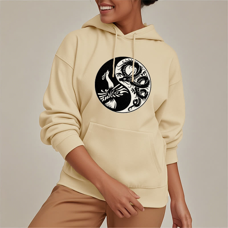 Mythstone Phoenix Yin Yang Fleece Lined Hoodie