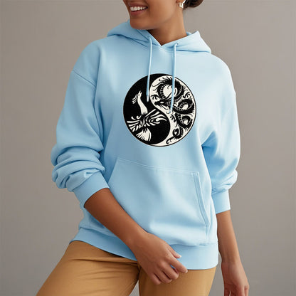 Mythstone Phoenix Yin Yang Fleece Lined Hoodie