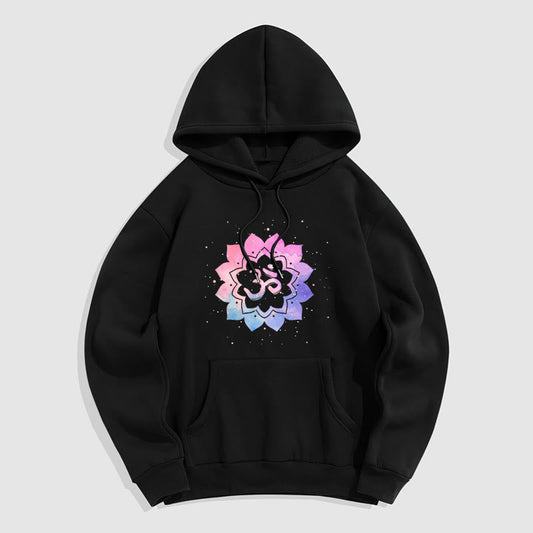 Mythstone Om Colorful Lotus Fleece Lined Hoodie