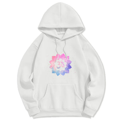 Sudadera con capucha y forro polar Mythstone Om Colorful Lotus 