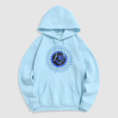 Sudadera con capucha y forro polar con estampado de mandala Om de Mythstone 