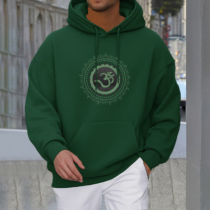 Sudadera con capucha y forro polar con estampado de mandala Om de Mythstone 