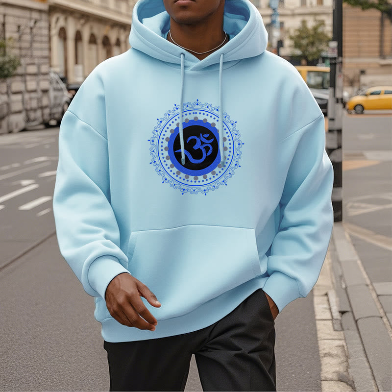 Sudadera con capucha y forro polar con estampado de mandala Om de Mythstone 