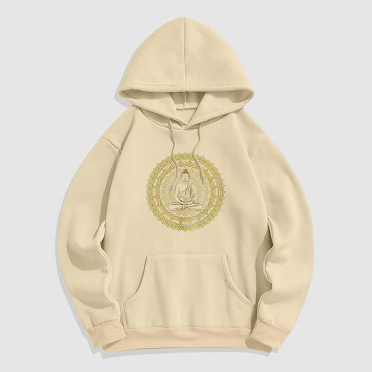 Mythstone Mandala Buddha Fleece Lined Hoodie