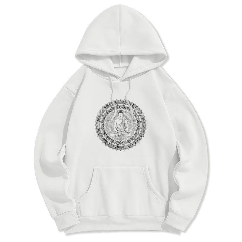 Mythstone Mandala Buddha Fleece Lined Hoodie