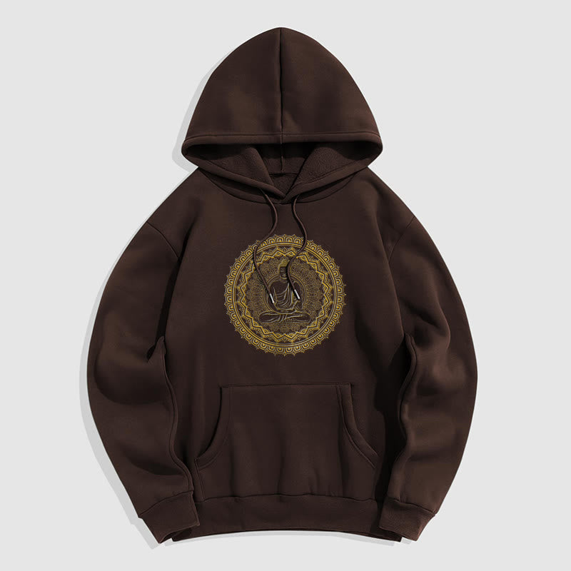 Mythstone Mandala Buddha Fleece Lined Hoodie