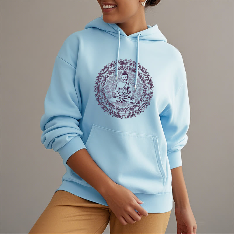 Mythstone Mandala Buddha Fleece Lined Hoodie