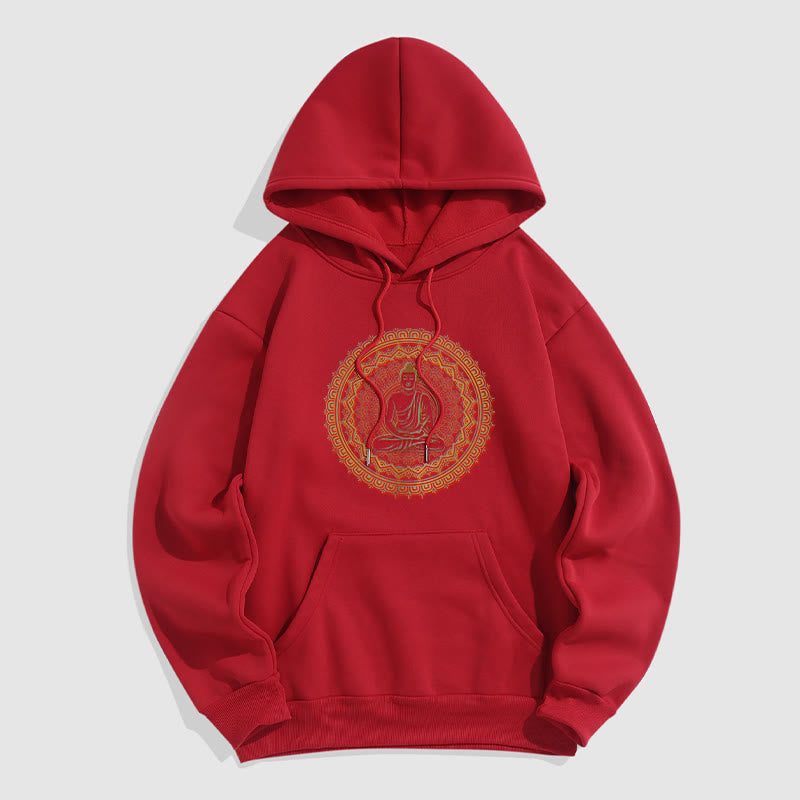 Mythstone Mandala Buddha Fleece Lined Hoodie