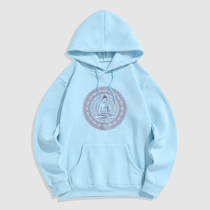 Mythstone Mandala Buddha Fleece Lined Hoodie