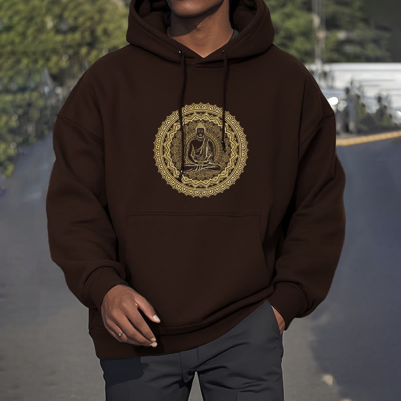 Mythstone Mandala Buddha Fleece Lined Hoodie