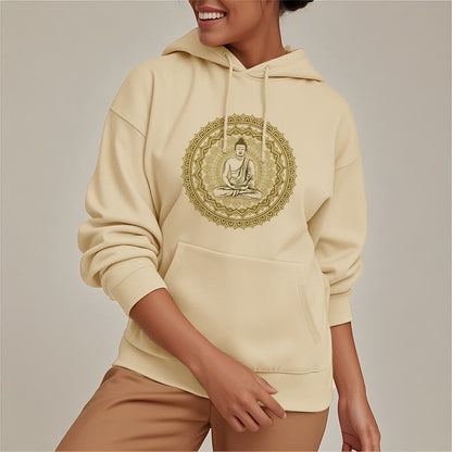 Mythstone Mandala Buddha Fleece Lined Hoodie