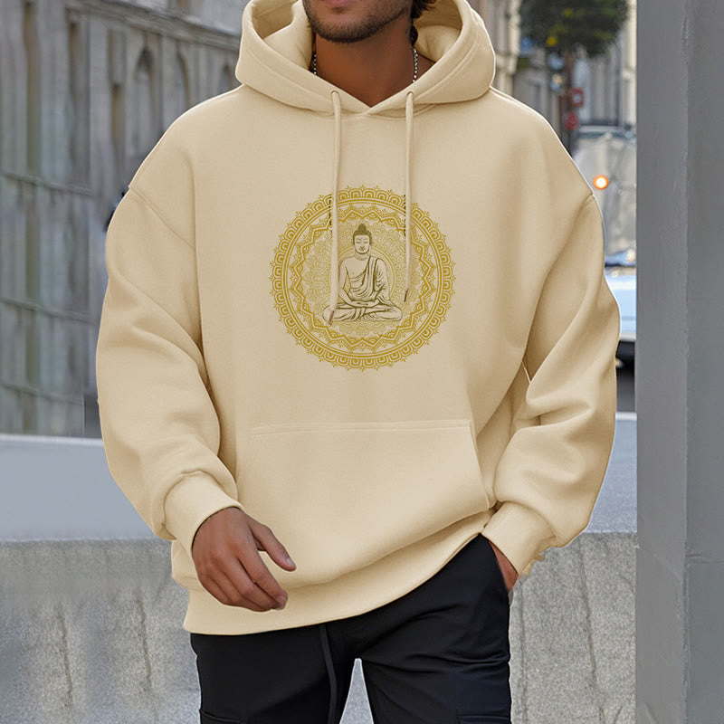 Mythstone Mandala Buddha Fleece Lined Hoodie