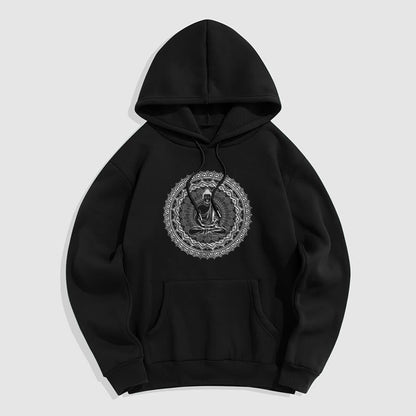 Mythstone Mandala Buddha Fleece Lined Hoodie