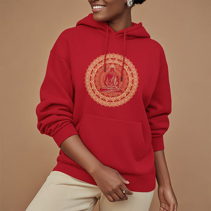 Mythstone Mandala Buddha Fleece Lined Hoodie