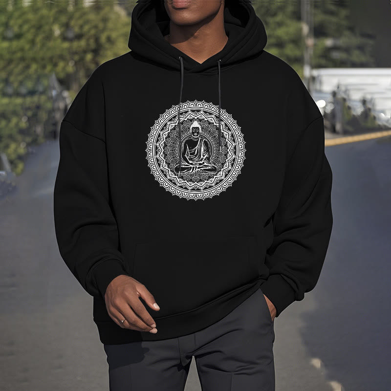 Mythstone Mandala Buddha Fleece Lined Hoodie