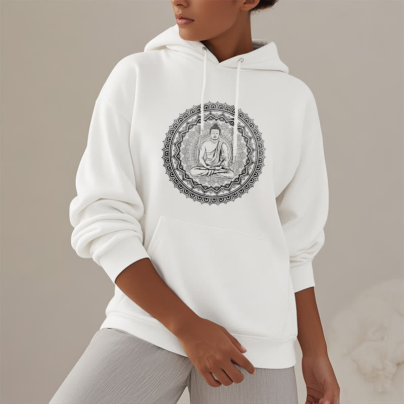 Mythstone Mandala Buddha Fleece Lined Hoodie