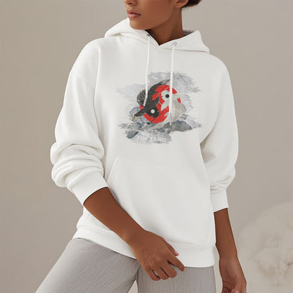 Sudadera con capucha y forro polar Mythstone Yin Yang Koi Fish Clouds 