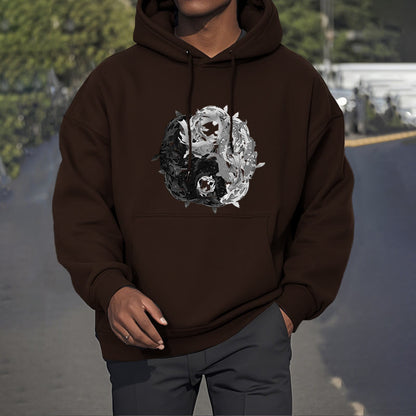 Sudadera con capucha y forro polar con la interpretación del pez koi Yin Yang de Mythstone 