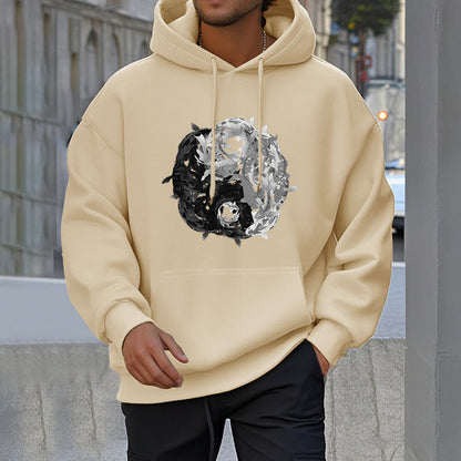 Sudadera con capucha y forro polar con la interpretación del pez koi Yin Yang de Mythstone 