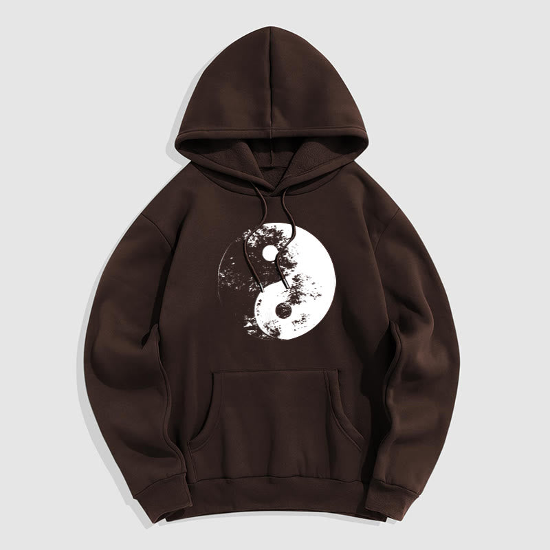 Mythstone Yin Yang Tai Chi Pattern Fleece Lined Hoodie