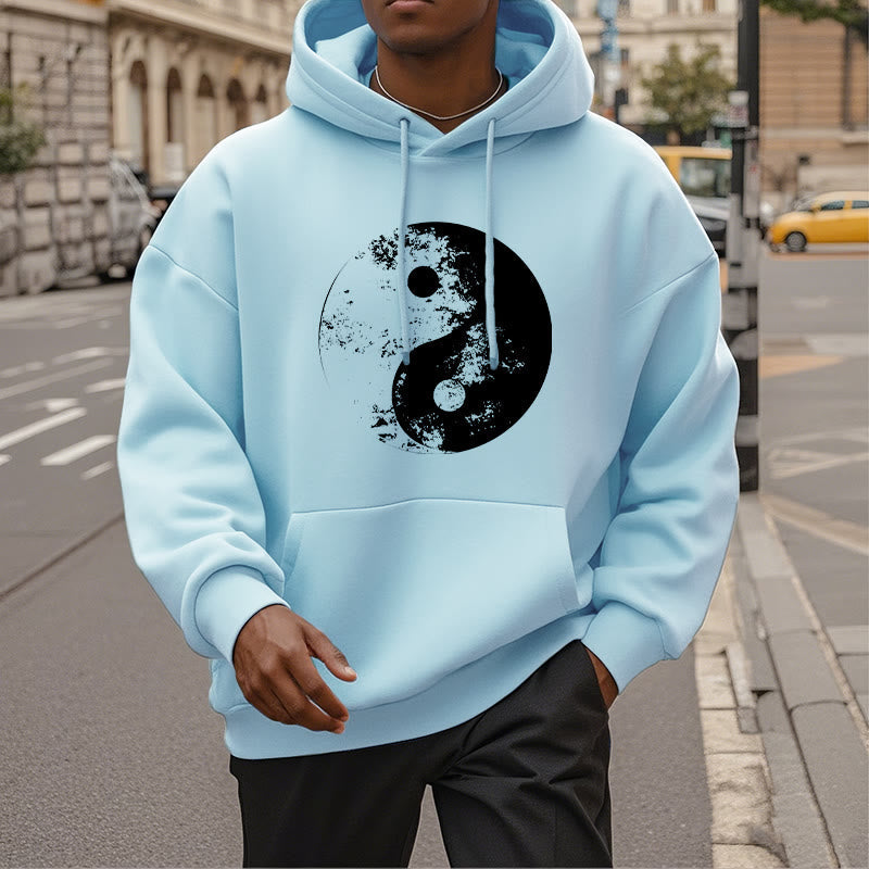 Mythstone Yin Yang Tai Chi Pattern Fleece Lined Hoodie