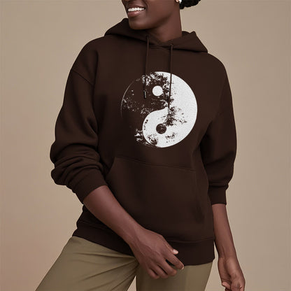 Mythstone Yin Yang Tai Chi Pattern Fleece Lined Hoodie