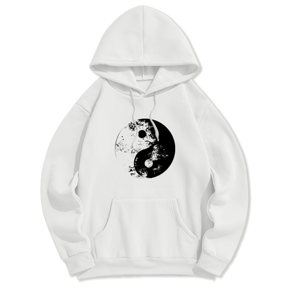 Mythstone Yin Yang Tai Chi Pattern Fleece Lined Hoodie