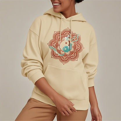 Mythstone Mandala Yin Yang Fleece Lined Hoodie