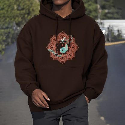 Mythstone Mandala Yin Yang Fleece Lined Hoodie