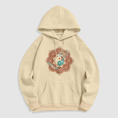 Mythstone Mandala Yin Yang Fleece Lined Hoodie