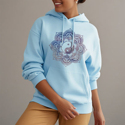 Mythstone Mandala Yin Yang Fleece Lined Hoodie