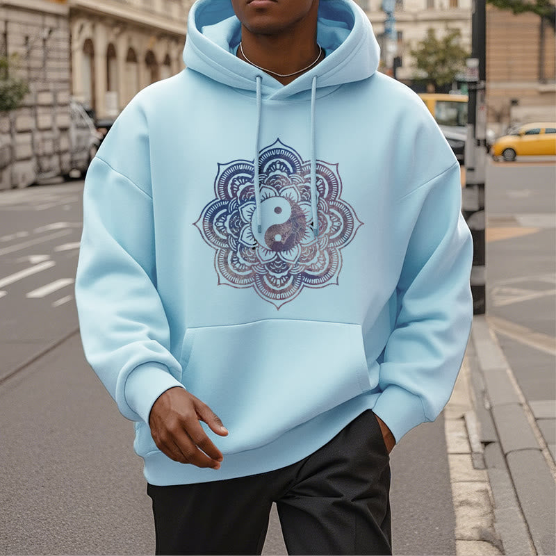 Mythstone Mandala Yin Yang Fleece Lined Hoodie