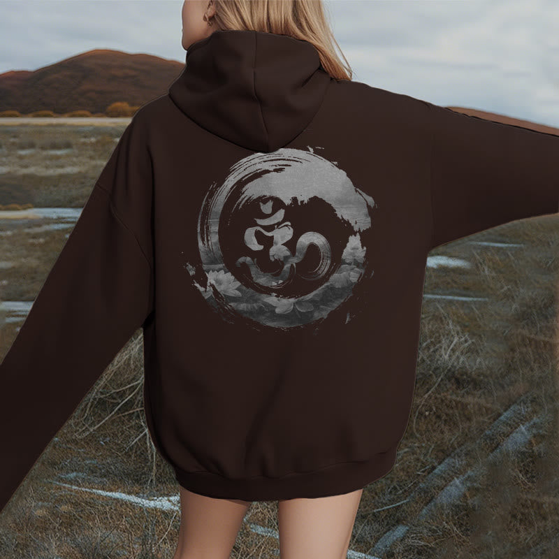 Sudadera con capucha y forro polar Mythstone Om Lotus 