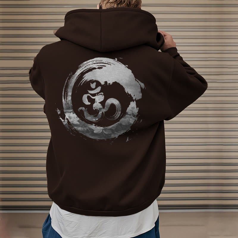 Sudadera con capucha y forro polar Mythstone Om Lotus 