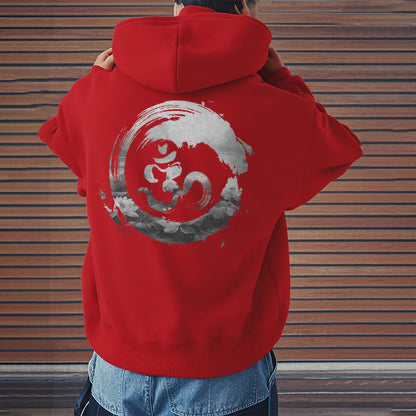 Sudadera con capucha y forro polar Mythstone Om Lotus 