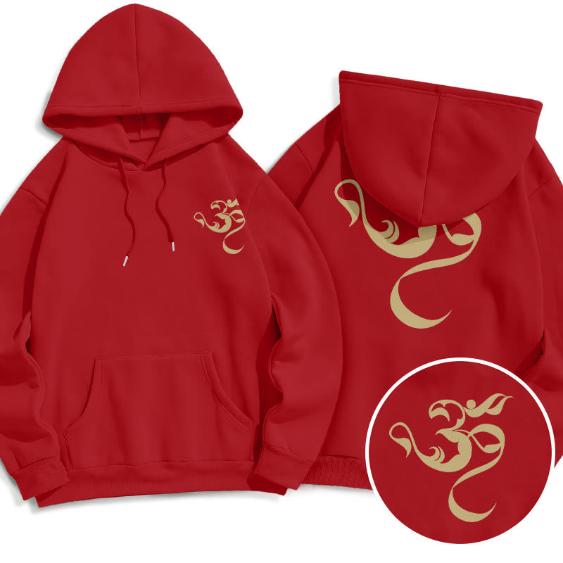 Sudadera con capucha y forro polar con diseño de figura de Mythstone Om 