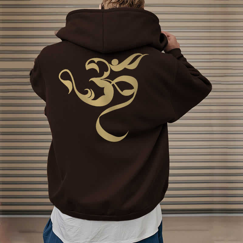 Sudadera con capucha y forro polar con diseño de figura de Mythstone Om 