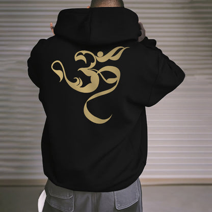 Sudadera con capucha y forro polar con diseño de figura de Mythstone Om 