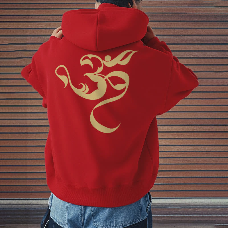 Sudadera con capucha y forro polar con diseño de figura de Mythstone Om 