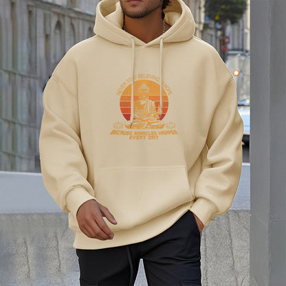 Mythstone Never Stop Believing In Hope Buddha Polyester Fleece Lined Hoodie