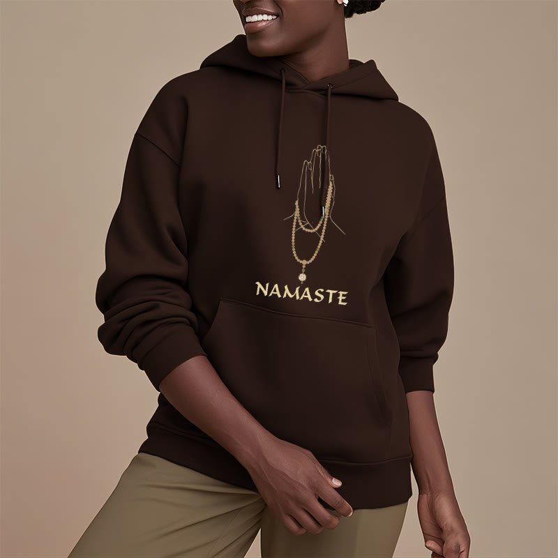 Sudadera con capucha y forro polar de poliéster Mythstone NAMASTE 