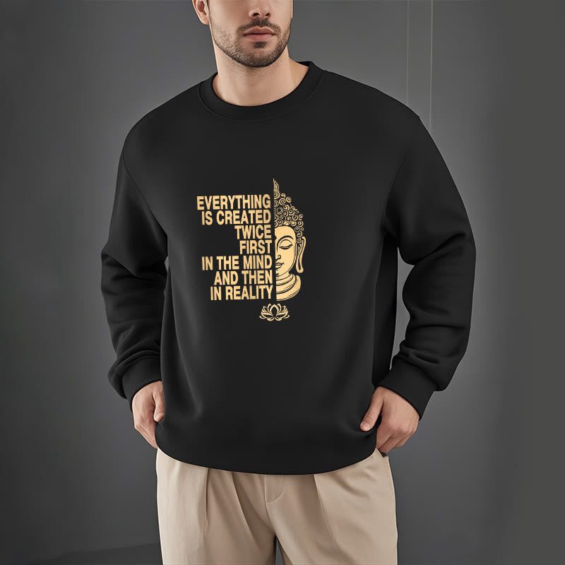 Mythstone Everything Is Created Twice Fleece Lined Polyester Sweatshirt