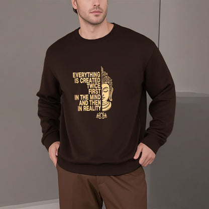 Mythstone Everything Is Created Twice Fleece Lined Polyester Sweatshirt