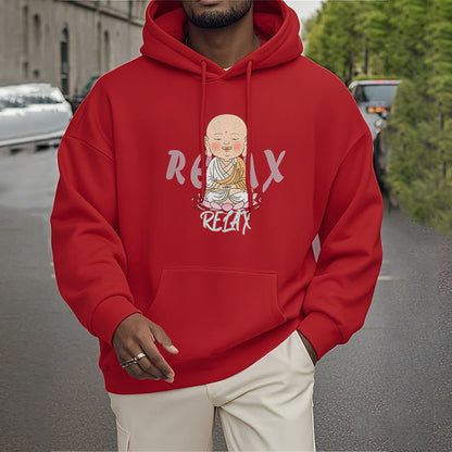 Mythstone RELAX Buddha Fleece Lined Polyester Hoodie