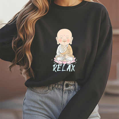 Mythstone RELAX Round Neck Fleece Lined Sweatshirt